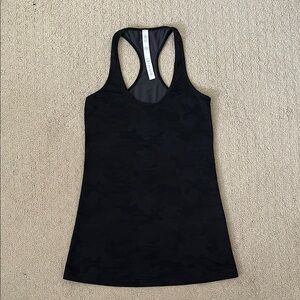Black Camouflage Racerback Tank Top